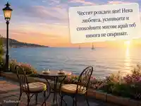 Морска картичка за рожден ден с любов, спокойствие и споделени години