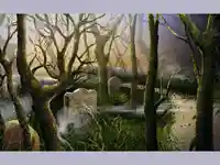 Картичка ужасяв ащо гробище Хелоуин!