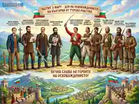3 март: Национални герои и Освобождение на България. Вечна слава на борците за свобода.