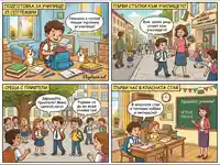 Първият учебен ден: от подготовката до класната стая, изпълнен с вълнение и нови срещи.