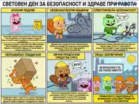 Комикс за безопасност на работното място: Предотвратяване на инциденти и значение на ЛПС