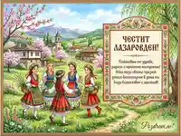 Честит Лазаровден! Пратете пролетна картичка с пожелание