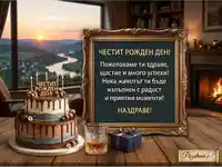 Елегантна Картичка за Рожден Ден за Мъж