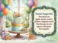 Елегантна картичка за рожден ден