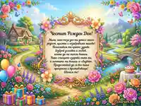 Приказна картичка с пожелание за рожден ден!