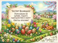 Красива Великденска картичка от Pozdravi.net: ЧЕСТИТ ВЕЛИКДЕН