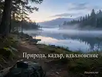 Горска пътека, мъгливо езеро и фотоапарат за Деня на природната фотография