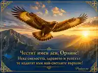 Златен орел над Рила за имен ден на Орлин и Орлина