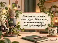 Идеи, които намират свободен микрофон – картичка за Деня на подкаста